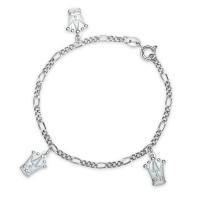 CHARMS ARMBÅND KRONE HVIT